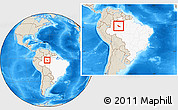 Shaded Relief Location Map of Codajas, highlighted country, within the entire country