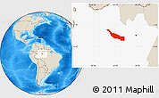 Shaded Relief Location Map of Codajas, highlighted parent region