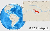 Shaded Relief Location Map of Codajas
