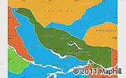 Satellite Map of Codajas, political outside