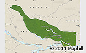 Satellite Map of Codajas, shaded relief outside
