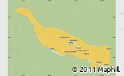 Savanna Style Map of Codajas, single color outside