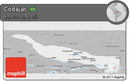 Gray Panoramic Map of Codajas