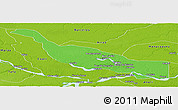 Political Panoramic Map of Codajas, physical outside
