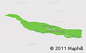 Political Panoramic Map of Codajas, single color outside