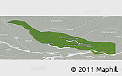 Satellite Panoramic Map of Codajas, lighten, semi-desaturated