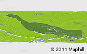 Satellite Panoramic Map of Codajas, physical outside