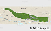 Satellite Panoramic Map of Codajas, shaded relief outside