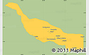 Savanna Style Simple Map of Codajas, single color outside