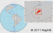 Gray Location Map of Eirunepe