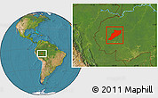 Satellite Location Map of Eirunepe