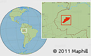 Savanna Style Location Map of Eirunepe