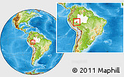 Physical Location Map of Envira, highlighted parent region, within the entire country