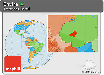 Political Location Map of Envira