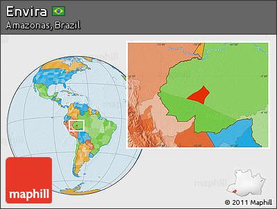 Political Location Map of Envira