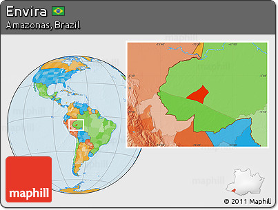 Political Location Map of Envira
