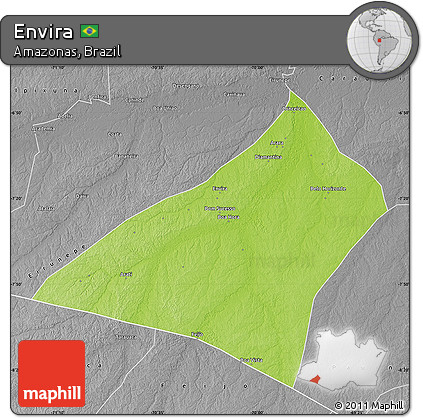 Physical Map of Envira, desaturated