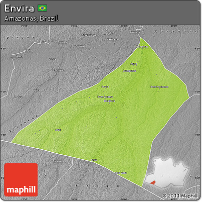 Physical Map of Envira, desaturated