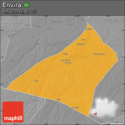 Political Map of Envira, desaturated