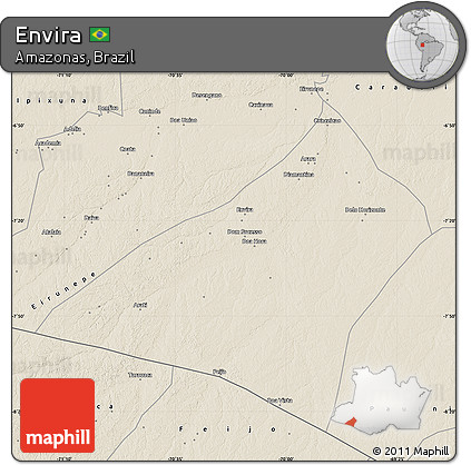 Shaded Relief Map of Envira