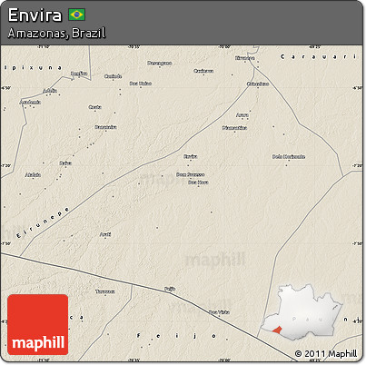 Shaded Relief Map of Envira