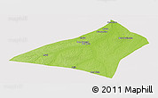 Physical Panoramic Map of Envira, cropped outside