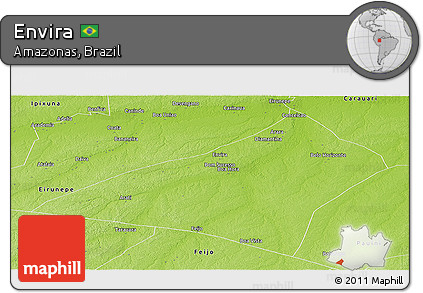 Physical Panoramic Map of Envira