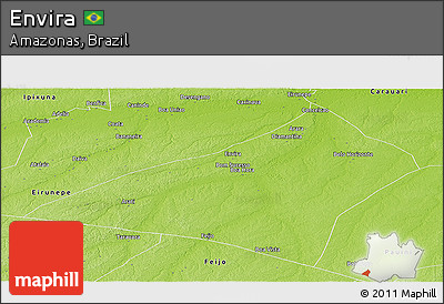 Physical Panoramic Map of Envira