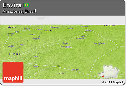 Physical Panoramic Map of Envira