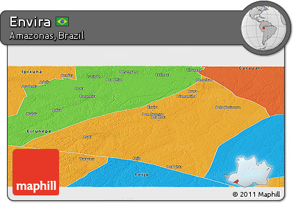 Political Panoramic Map of Envira