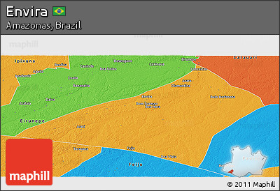 Political Panoramic Map of Envira