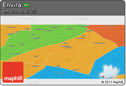 Political Panoramic Map of Envira