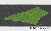 Satellite Panoramic Map of Envira, darken, desaturated