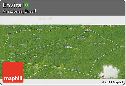 Satellite Panoramic Map of Envira