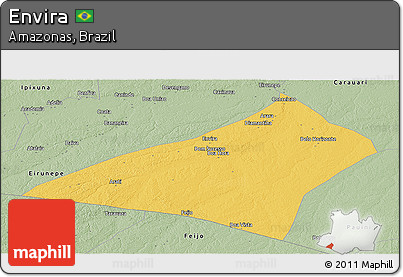 Savanna Style Panoramic Map of Envira