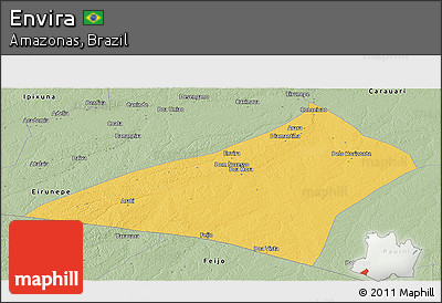 Savanna Style Panoramic Map of Envira