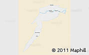 Classic Style 3D Map of Fonte Boa, single color outside