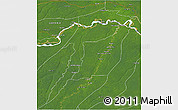 Satellite 3D Map of Fonte Boa
