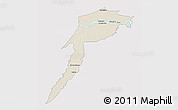 Shaded Relief 3D Map of Fonte Boa, cropped outside