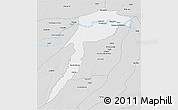 Silver Style 3D Map of Fonte Boa