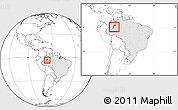 Blank Location Map of Fonte Boa, highlighted country, within the entire country