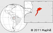 Blank Location Map of Fonte Boa, highlighted country