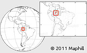 Blank Location Map of Fonte Boa, highlighted parent region, within the entire country