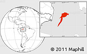 Blank Location Map of Fonte Boa, highlighted parent region