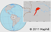 Gray Location Map of Fonte Boa