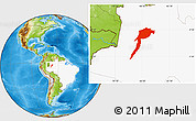 Physical Location Map of Fonte Boa, highlighted country