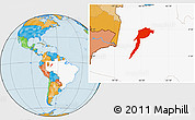 Political Location Map of Fonte Boa, highlighted country