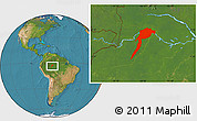 Satellite Location Map of Fonte Boa