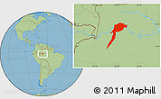 Savanna Style Location Map of Fonte Boa