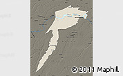 Shaded Relief Map of Fonte Boa, darken